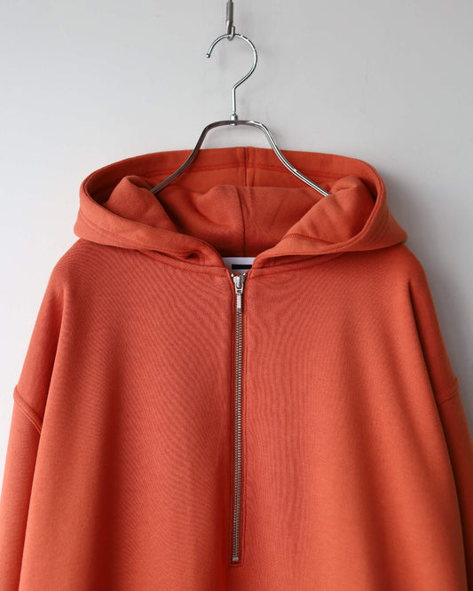 HALF ZIP HOODY "ORANGE"