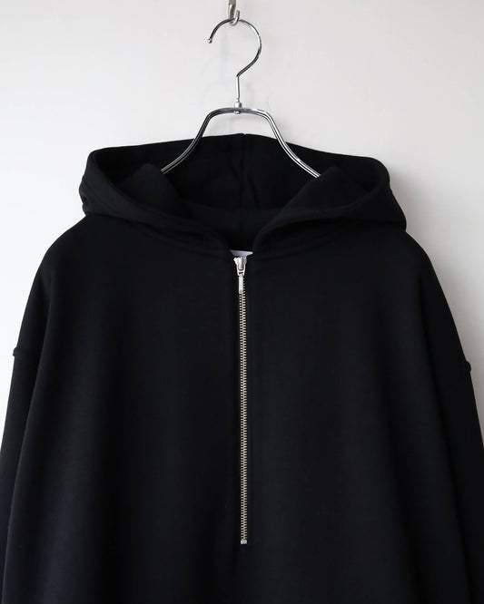 HALF ZIP HOODY "BLACK"