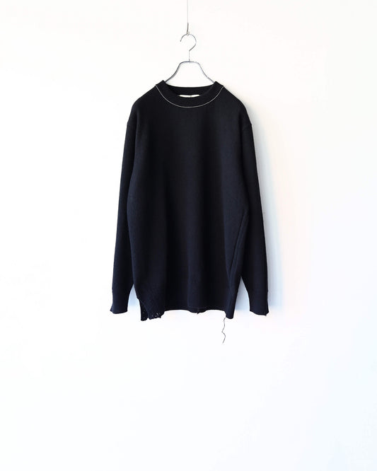 CHUNKY WOOL / KNIT CREW "BLACK"