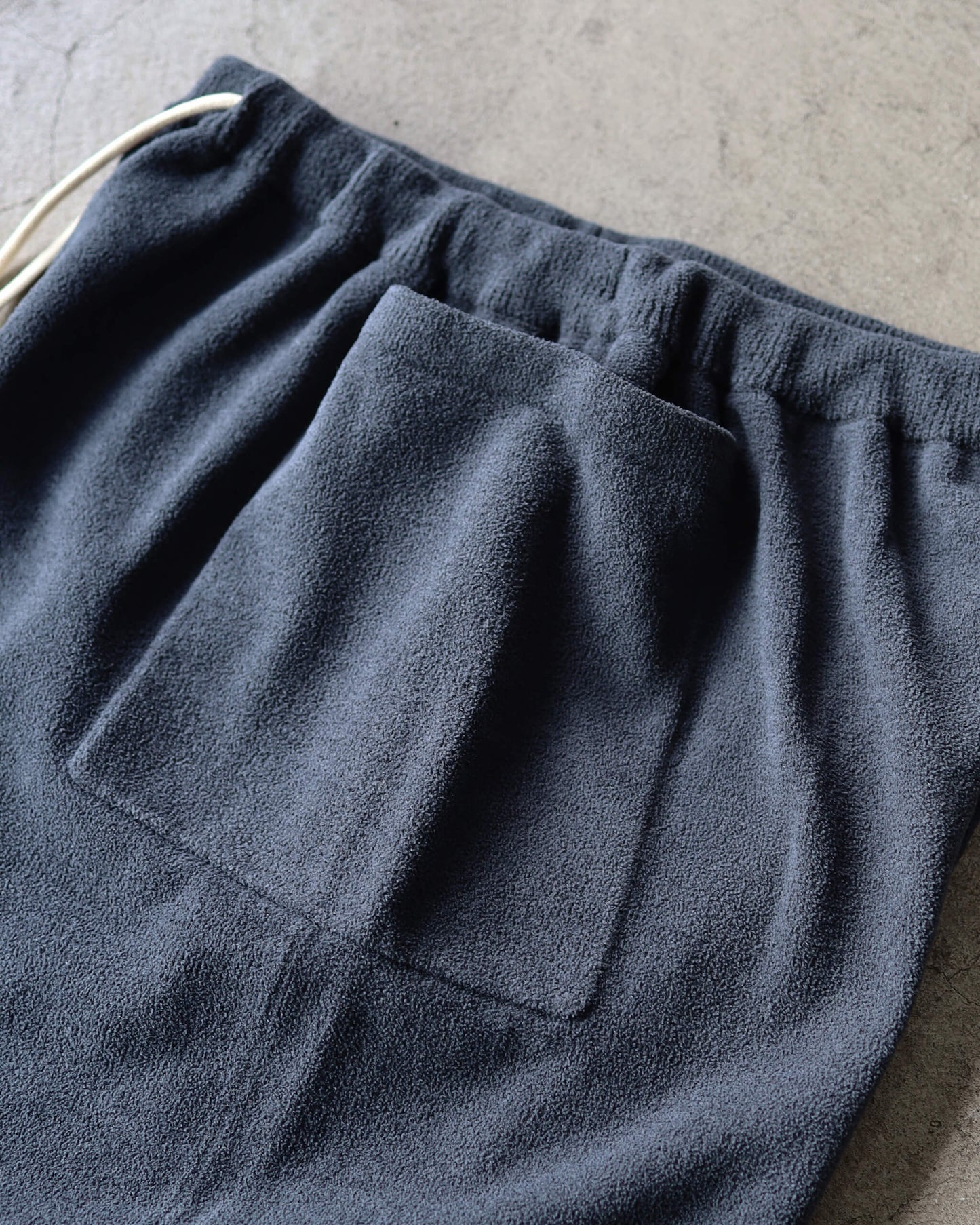 Cotton cashmere pile Marine shorts "Charcoal"