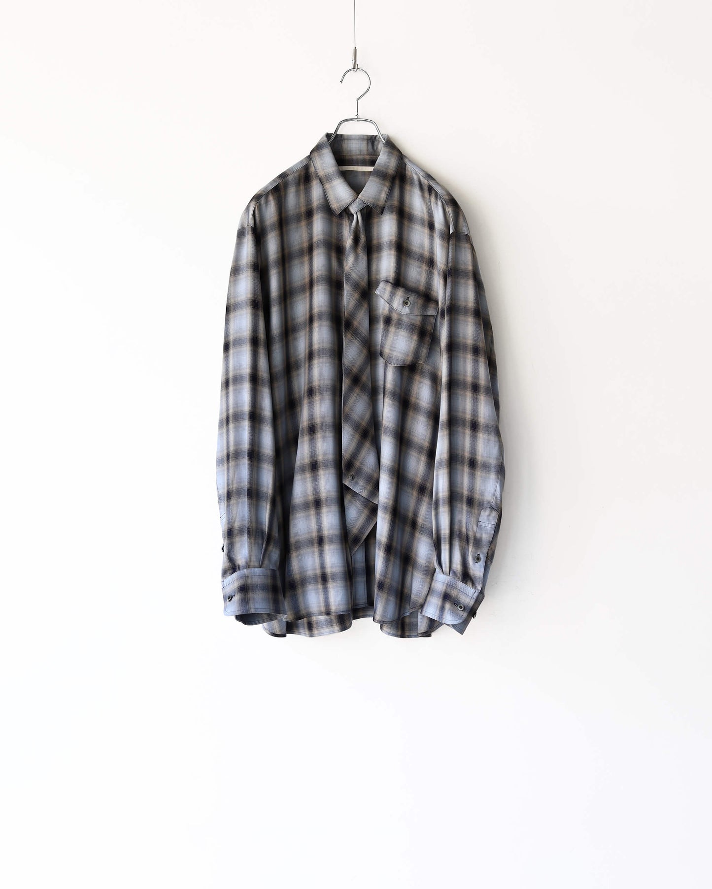 NECKTIE SHIRT "NAVY"