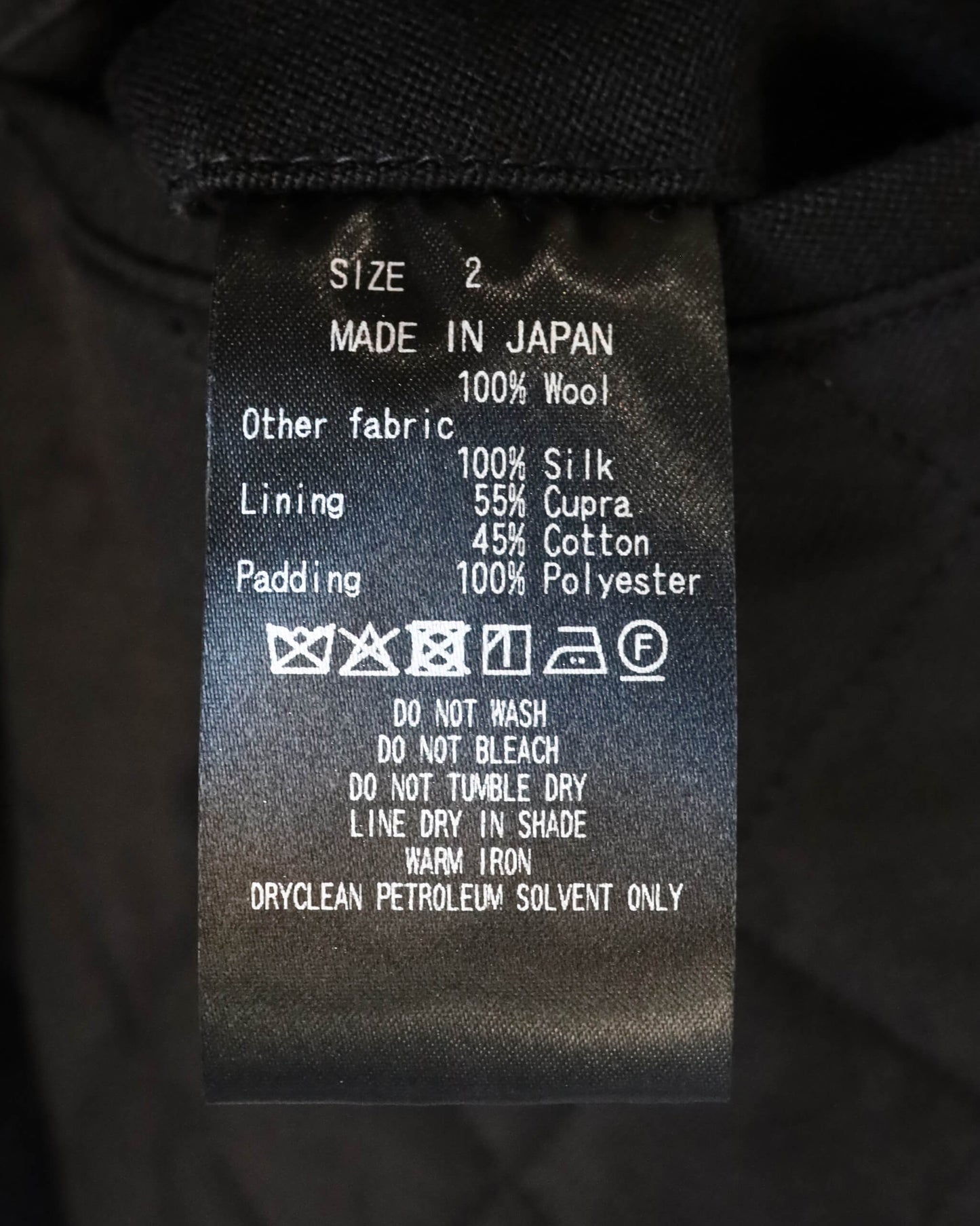 TUXEDO COVERALL POLWARTH TUXEDO CLOTH "BLACK"