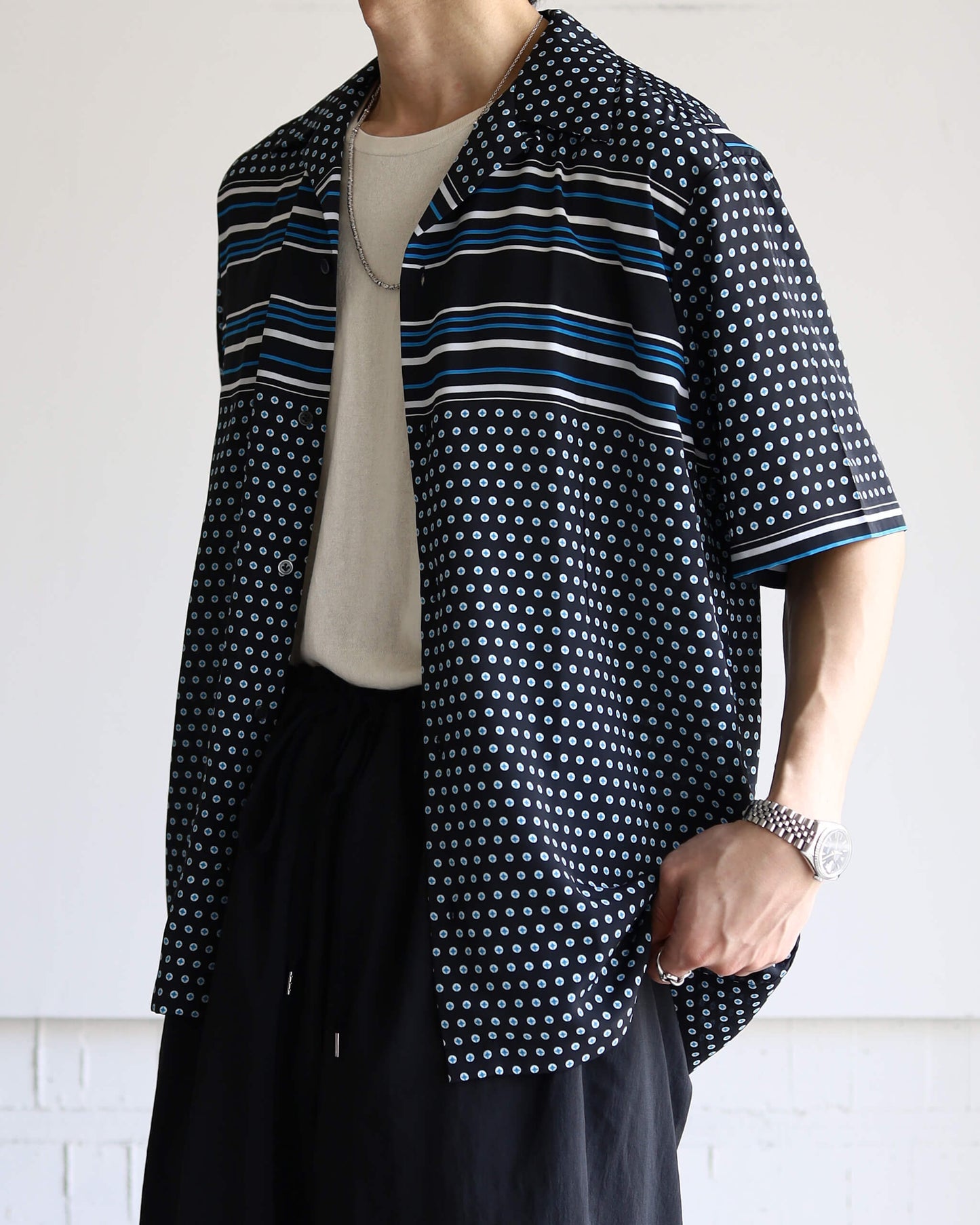 OPEN COLLAR SHIRT "PATTERN"