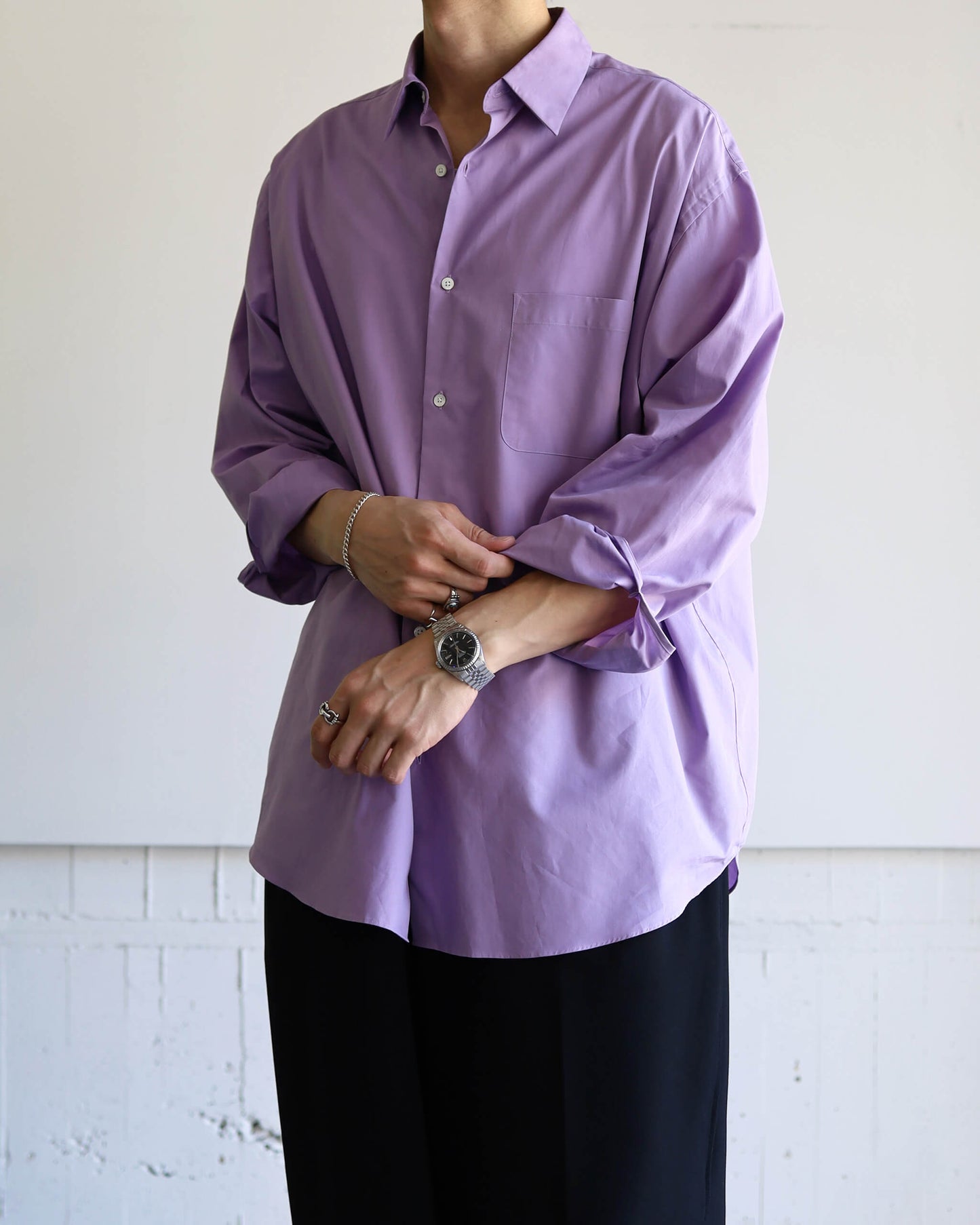COMFORT FIT SHIRT PERUVIAN PIMA POPLIN "LAVENDER"