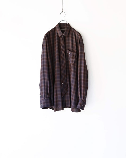 NECKTIE SHIRT "BROWN"