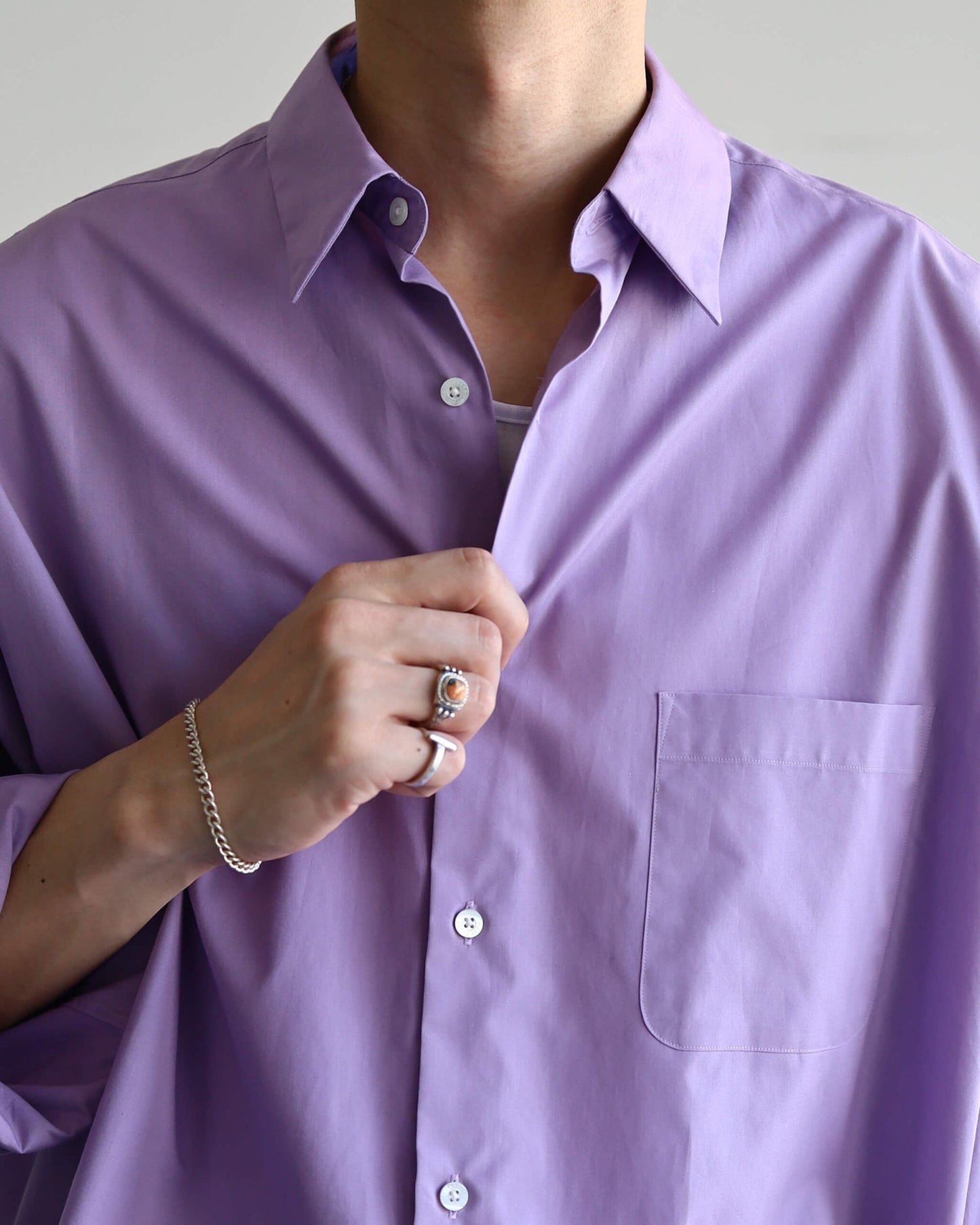 COMFORT FIT SHIRT PERUVIAN PIMA POPLIN "LAVENDER"