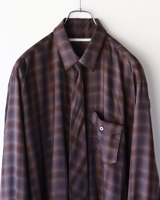 NECKTIE SHIRT "BROWN"