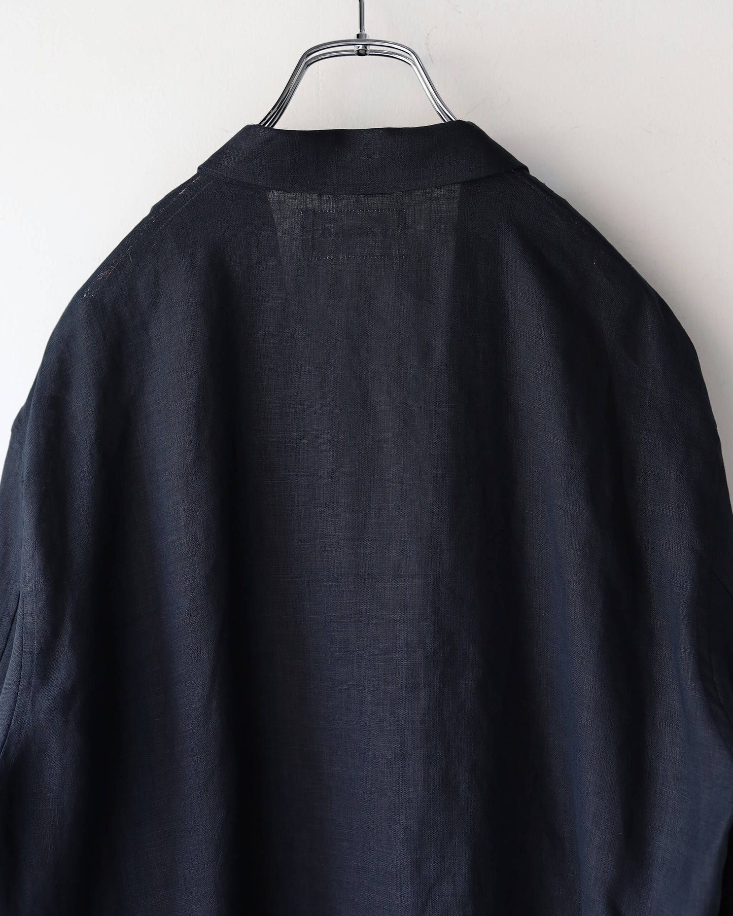 SHIRT JACKET HEMP SHIRTING "BLACK"