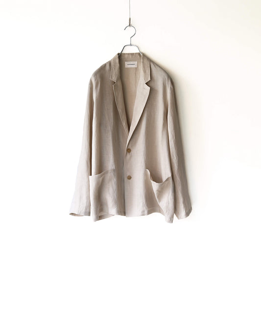 SHIRT JACKET HEMP SHIRTING "TAUPE"