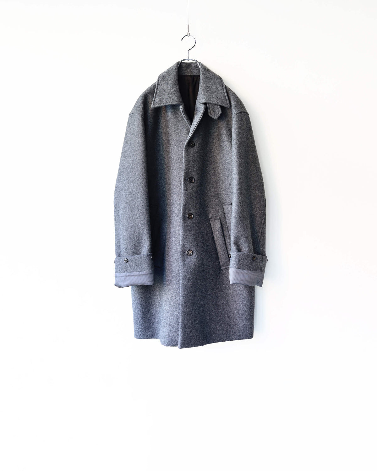 LONG REACH SOUTIEN COLLAR COAT "GRAY"