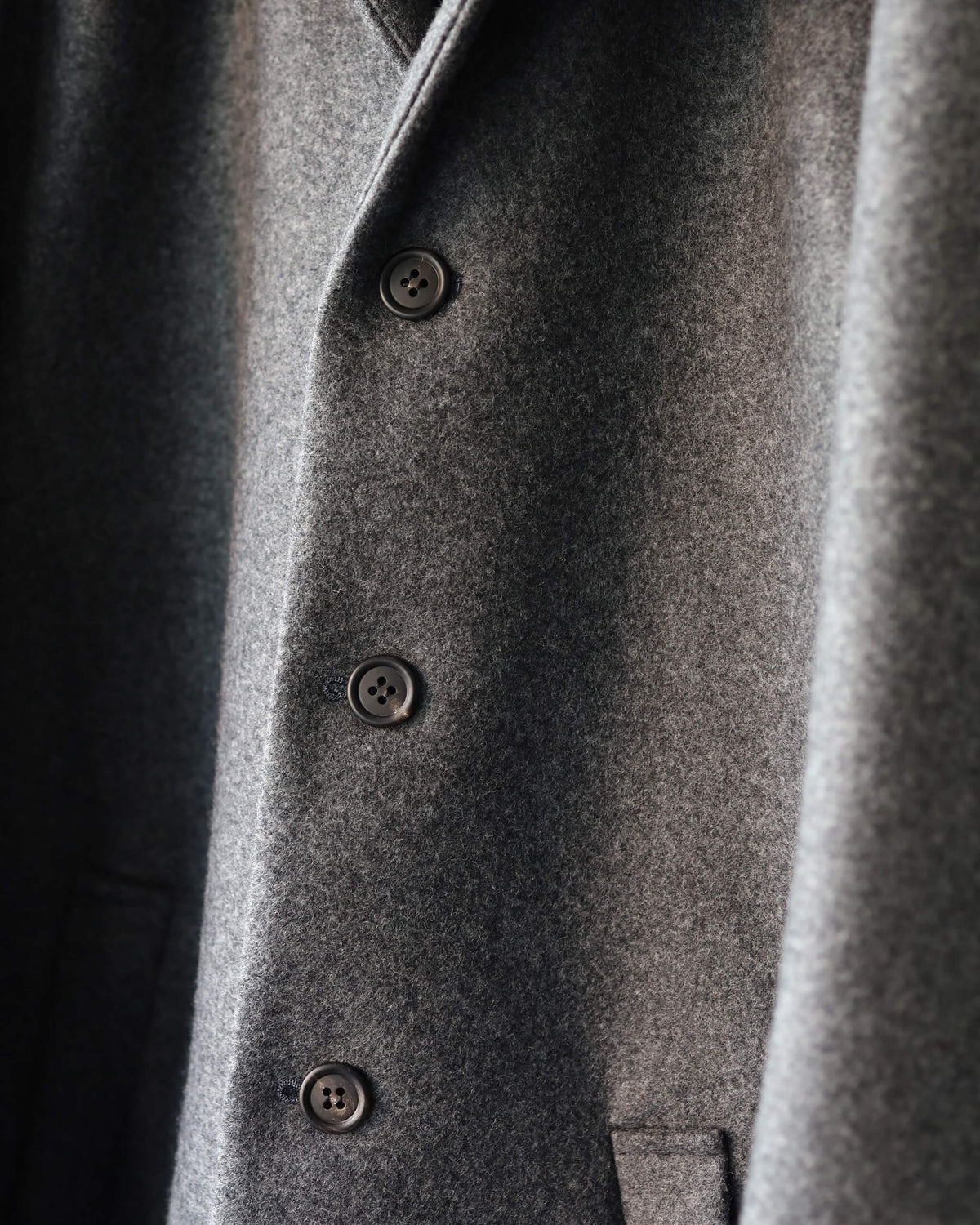 LONG REACH SOUTIEN COLLAR COAT "GRAY"