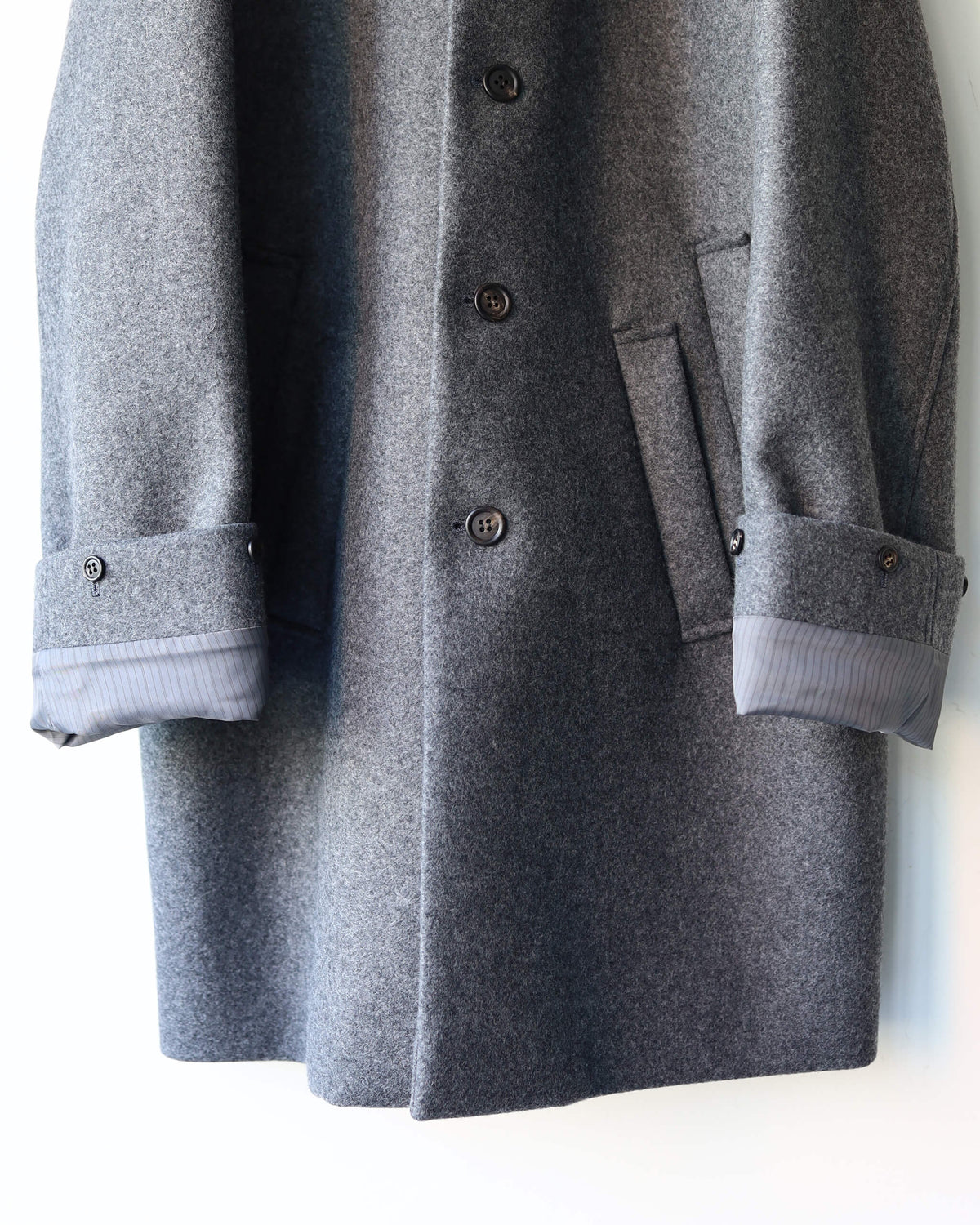 LONG REACH SOUTIEN COLLAR COAT "GRAY"