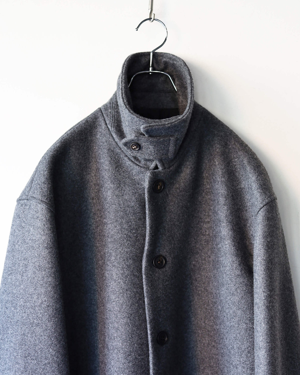 LONG REACH SOUTIEN COLLAR COAT "GRAY"