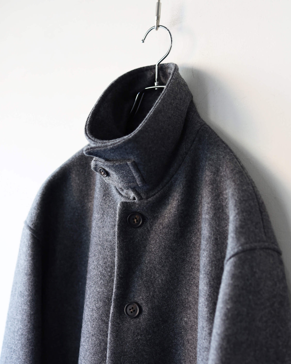 LONG REACH SOUTIEN COLLAR COAT "GRAY"