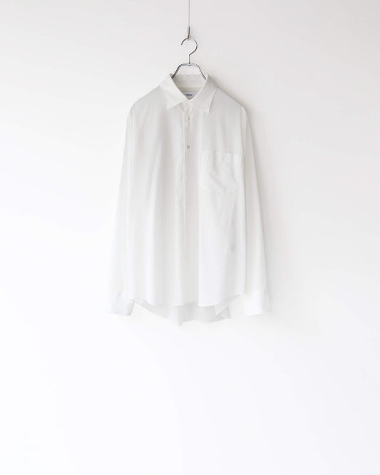 REGULAR COLLAR SHIRT ORGANIC COTTON HIGH TWIST LAWN "WHITE"