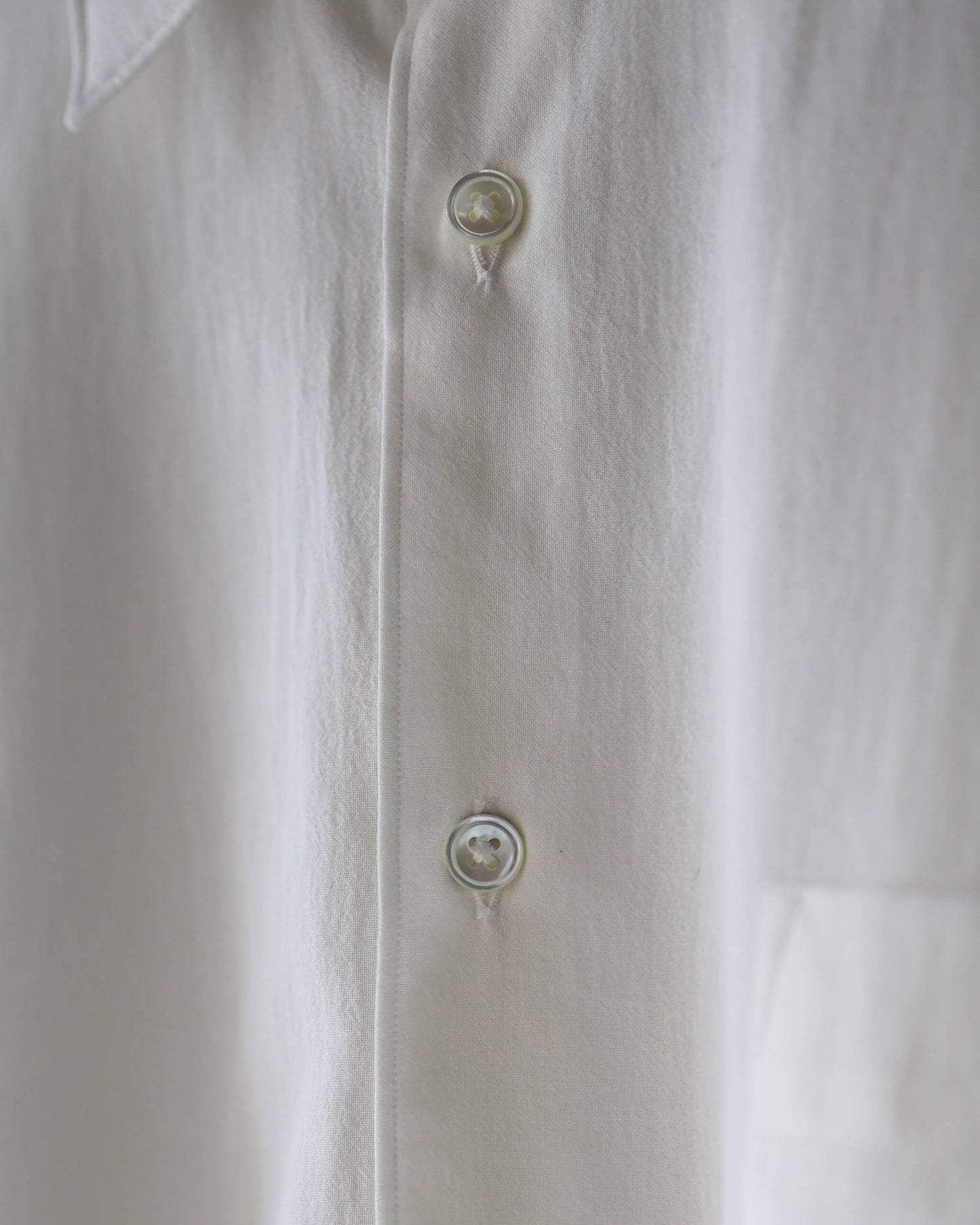 REGULAR COLLAR SHIRT ORGANIC COTTON HIGH TWIST LAWN "WHITE"