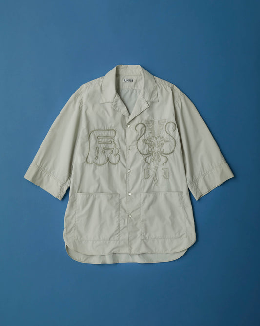 Micro TC broad - Te shishu Dragon shirts "Greige"