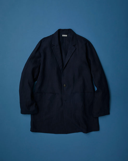 High count fine linen - Stranger jacket "Navy"
