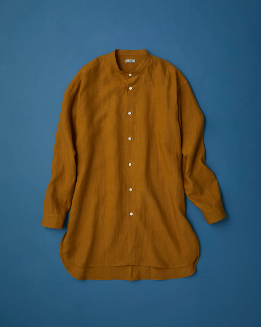 High count fine linen - Ethnic shirt "Marigold"