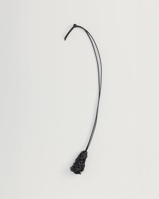 take leather key necklace "kuro"