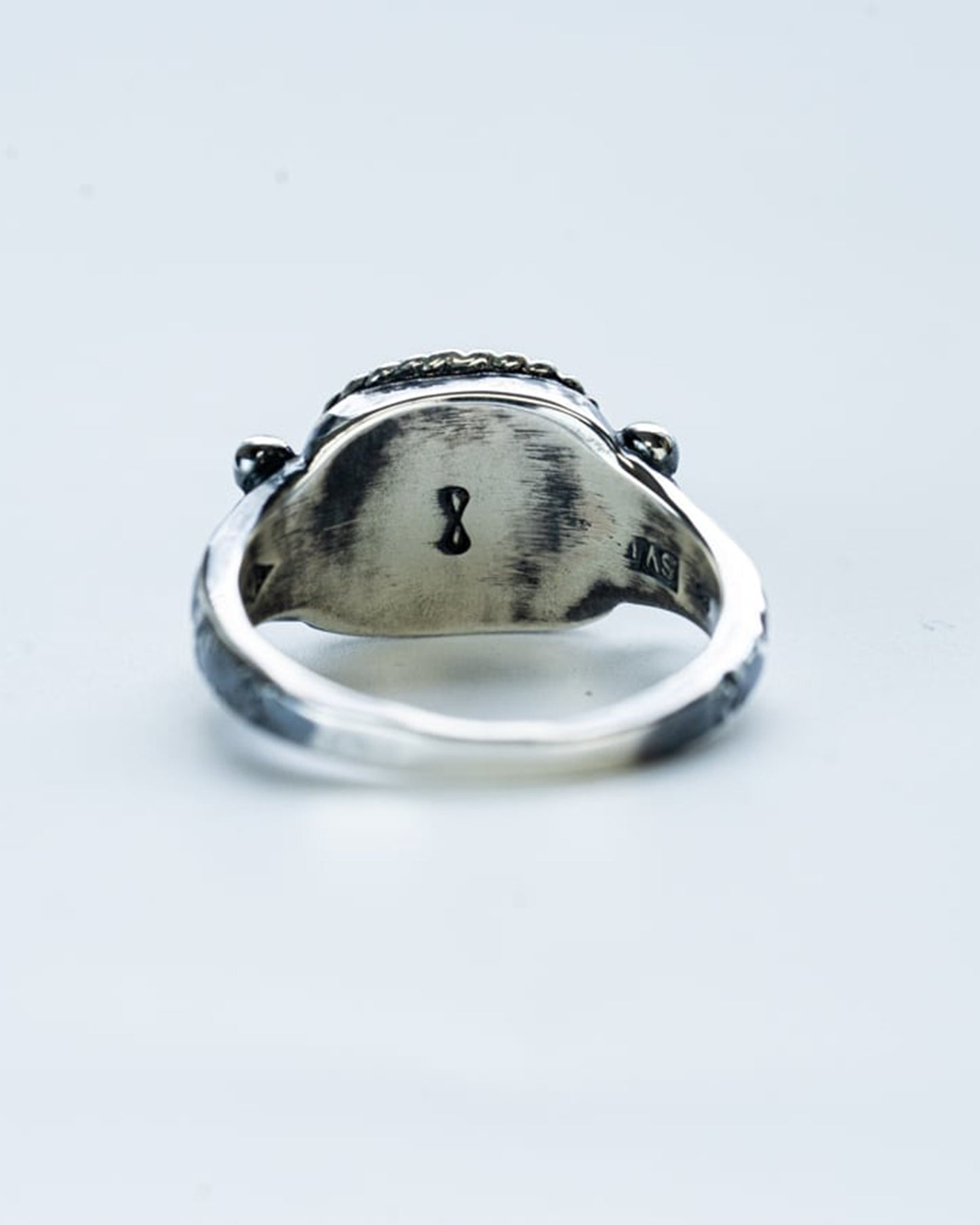 Native Square Signet Ring "lapis lazuli" [R-99]