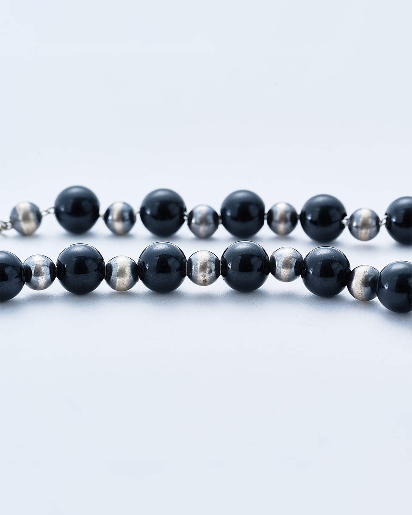 Navajo Pearl Necklace (Black Tourmaline) [C-049]