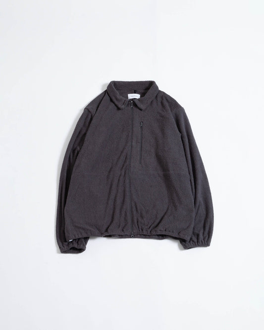 SAUNAS " サ " towel cloth zip jacket "charcoal gray"