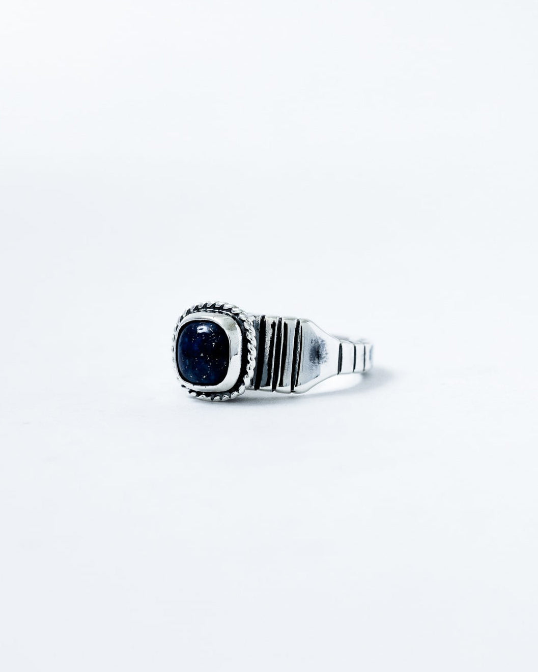 WAKAN SILVER SMITH Lapis-lazuli Brick ring【Signet】 -MORLS-